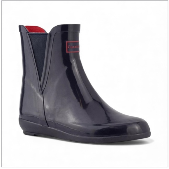 CHARTER CLUB Women Rain Boots Navy Pull-on Side Stretch Goring / NWOT / Sz. 6 - Picture 9 of 9